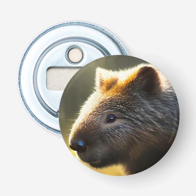 Joven Wombat australiano, abridor de botellas (Anverso)