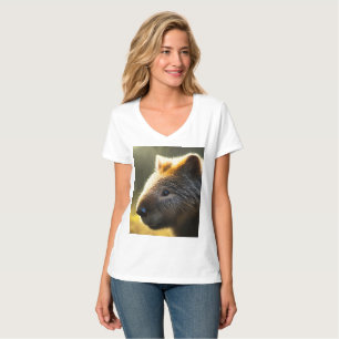 Joven Wombat australiano, camiseta de cuello de mu