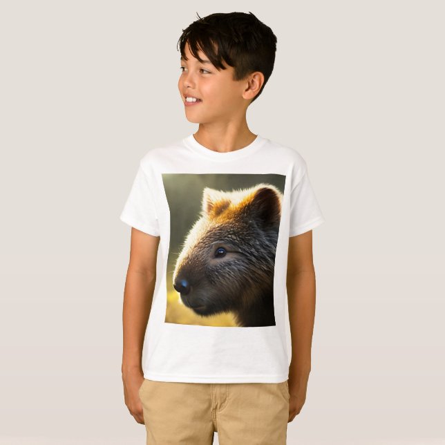 Joven Wombat australiano, camiseta infantil (Anverso completo)