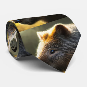 Joven Wombat australiano, corbata de cuello