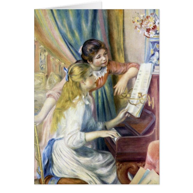 Jóvenes Chicas en el piano por Pierre Renoir (Frente)