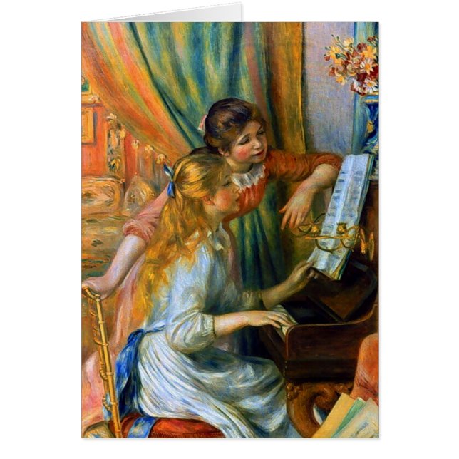 Jóvenes Chicas en el piano por Pierre Renoir (Frente)