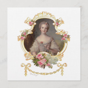 Jóvenes tarjetas de invitación Marie Antoinette