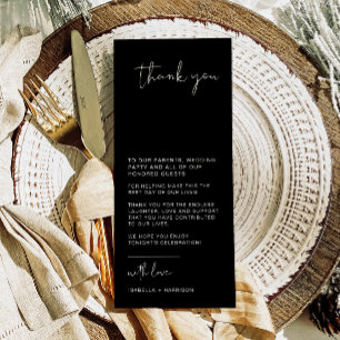 JOVI Mesa moderna de Bodas negros Tarjeta de agrad