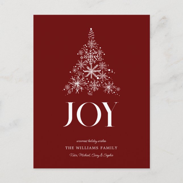 JOY | Árbol de Navidad Snowflake (Anverso)
