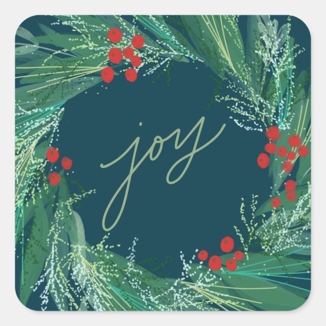 Joy Berry Navidades Sello para sobres Pegatina de  (Anverso)