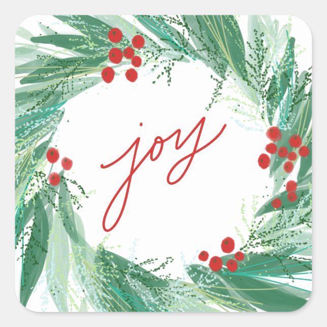 Joy Berry Navidades Sello para sobres Pegatina de  (Anverso)