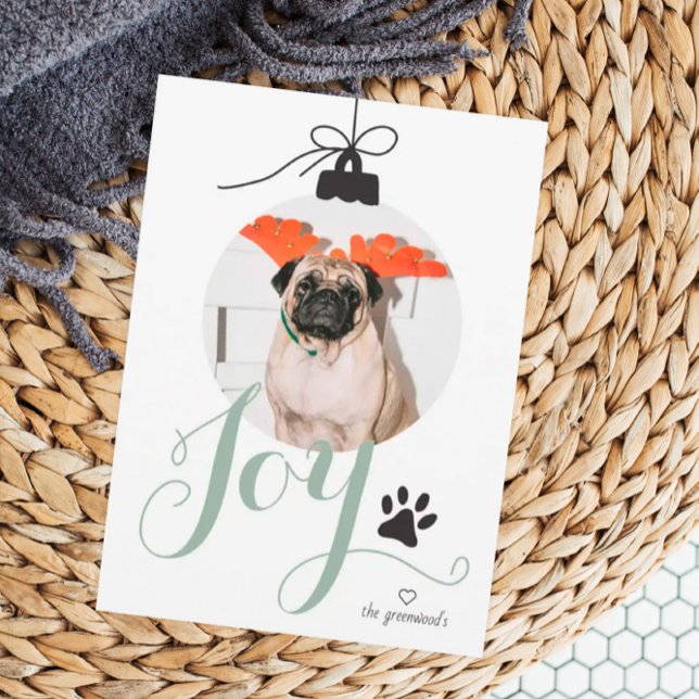 Joy Boho Mascota Foto tarjeta de vacaciones con or (Subido por el creador)