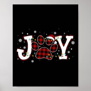 Joy Buffalo Rojo Perro Paw Navidades de impresión