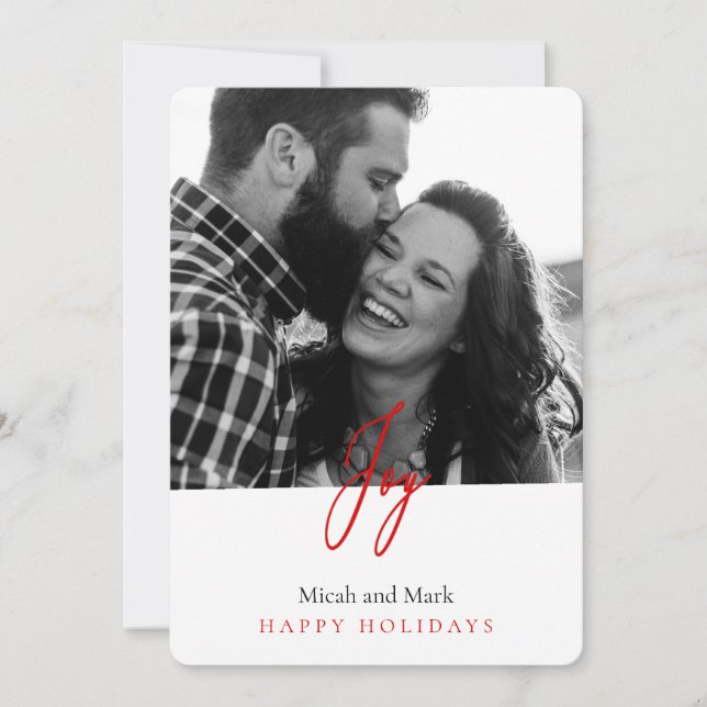 Joy Christ nace tarjeta de vacaciones para Navidad (Anverso)