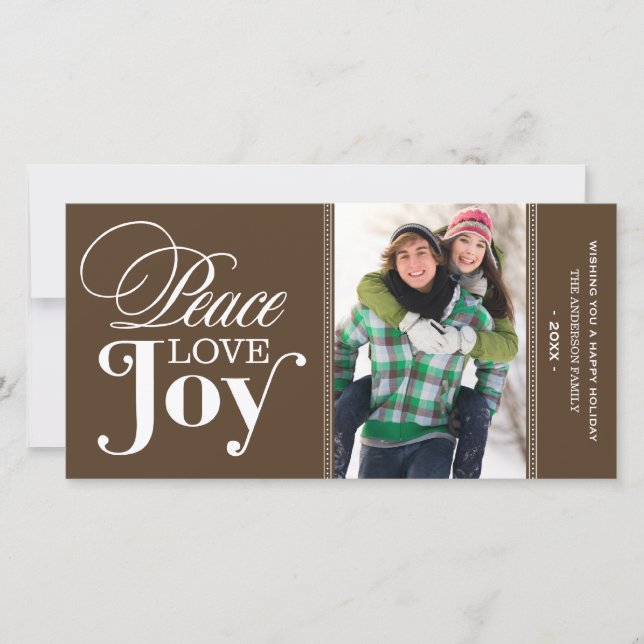 JOY DE AMOR DE LA PAZ | TARJETA DE FOTOGRAFÍA DE V (Anverso)