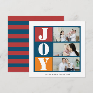 Joy de vacaciones fotográficas   Tarjeta azul de l