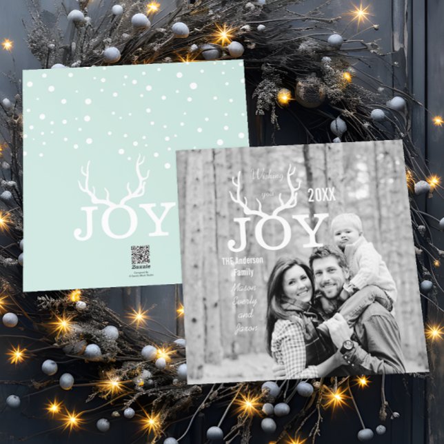 Joy Deer Antlers Navidad de vacaciones Mint (Subido por el creador)