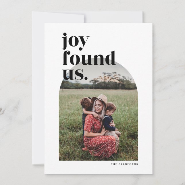 Joy Encontró La Tarjeta De Festividad De Fotografí (Anverso)