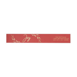 Joy Faux Gold Red Botanic