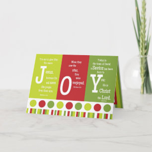 JOY Folleto Escritura versada tarjeta de Navidades