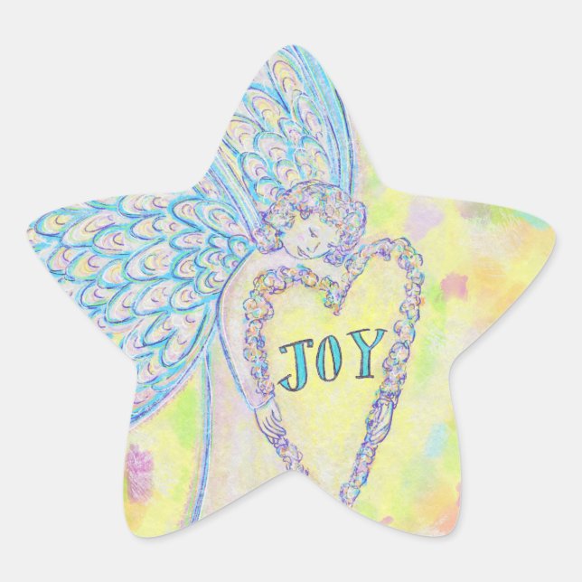 Joy Guardian Angel Personalizado de arte Pegatinas (Anverso)