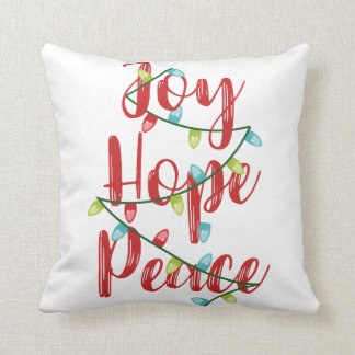 Joy Hope Navidades de Paz iluminan Cojín decorativ