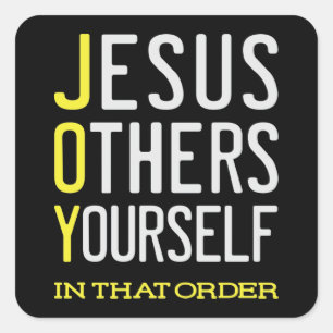 JOY - Jesús, otros, tú mismo - Pegatinas cristiano