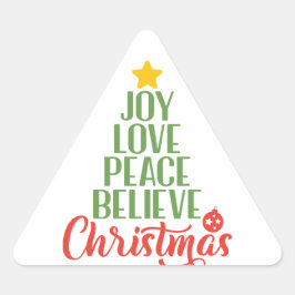 Joy Love Peace Believe Pegatina - Inspirador