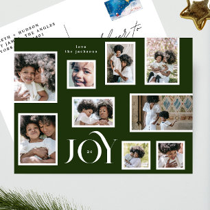 JOY   Navidad   Collage de fotos   Verde clásico
