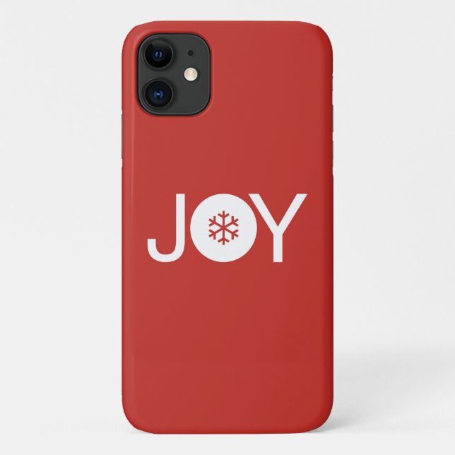 Joy Navidades Red iPhone 11 Funda (Reverso)