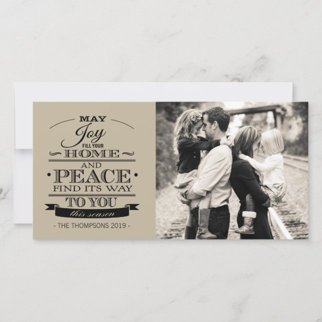 JOY PEACE Navidades de Navidad - Fotografía de la  (Anverso)