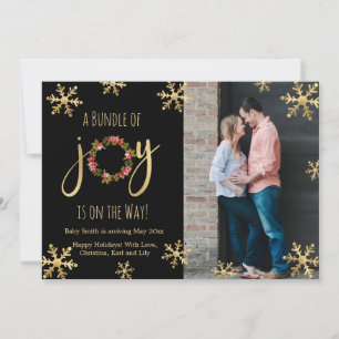Joy Photo Navidades Tarjetas de Invitación de emba