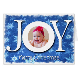 Joy Snowflakes Christmas Photo Card