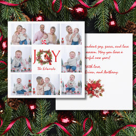 JOY | TARJETA DE NAVIDADES DE FOTOS DE COLLAGE OCH