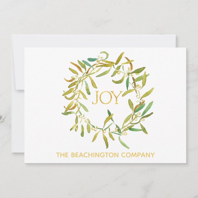 *~* JOY Wreath Tarjeta de vacaciones para empresas (Anverso)
