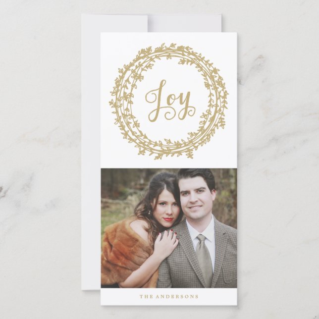 Joy Wreath | Tarjetas fotográficas de vacaciones (Anverso)