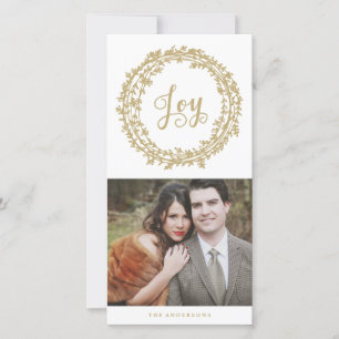Joy Wreath Tarjetas fotográficas de vacaciones