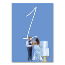 Joya Azul Número de Mesa de Recepción de Evento de