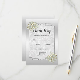 Joya Floral con Clase, Menú de Boda en Marco de Pl