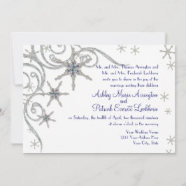 Joyas de copo de nieve en tarjeta de Boda Bling Sw