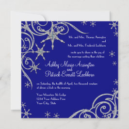 Joyas de copo de nieve en tarjeta de Boda Bling Sw