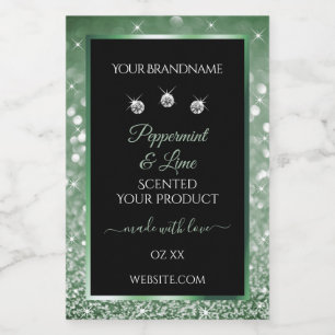 Joyas de la etiqueta de producto negro del Purpuri