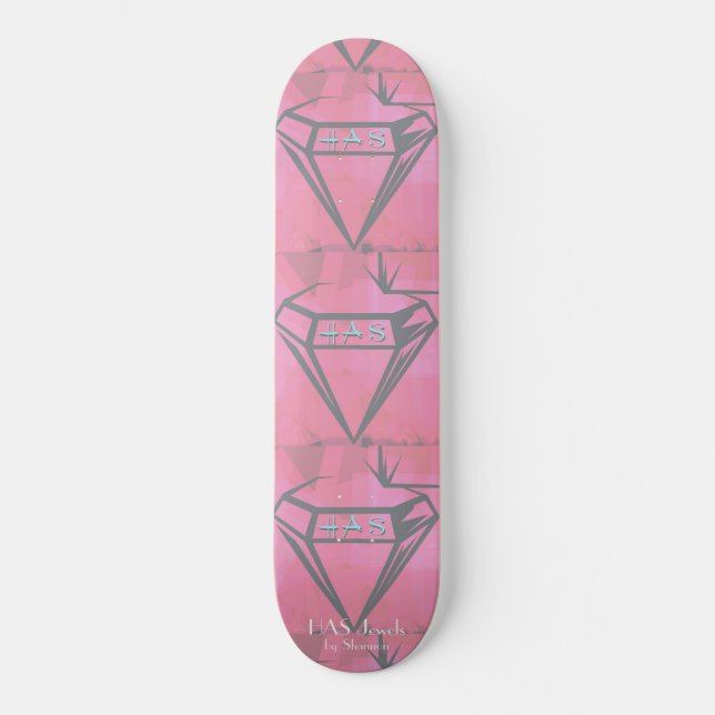 Joyas de skateboard con logotipo HAS (Anverso)