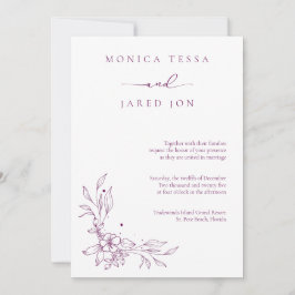 Joyas Púrpura De Flor Jardín A Invitación De Boda