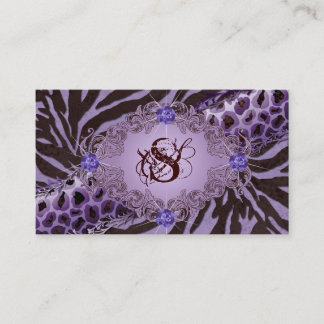 Joyas Tarjetas de visita Animal Zebra Leopardo Pur