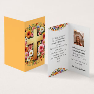 Joyente tarjeta de oración para conmemoración de f