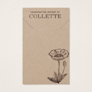 Joyería de aretes de cartulina kraft de flores hec