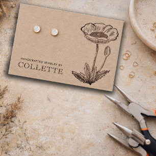 Joyería de aretes de flor hecha a mano con cartuli