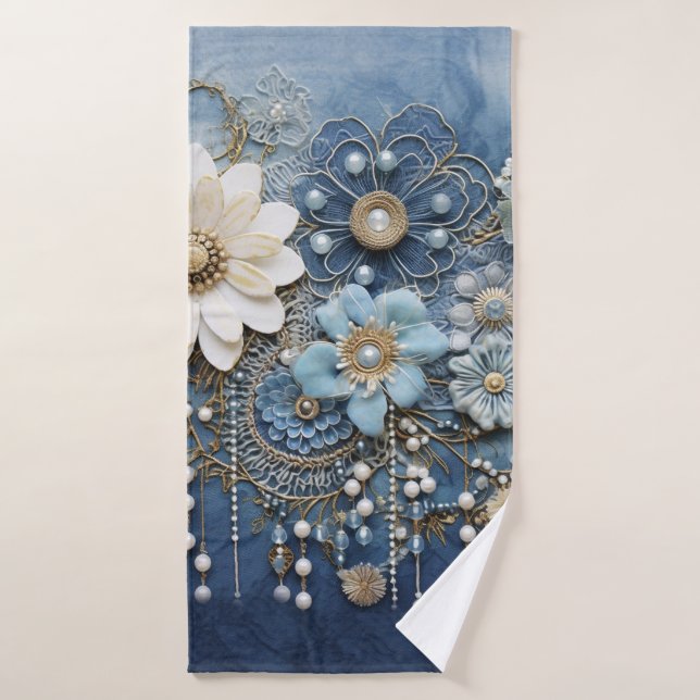 Joyería de disfraces en el abejorro Denim (Toalla de baño)