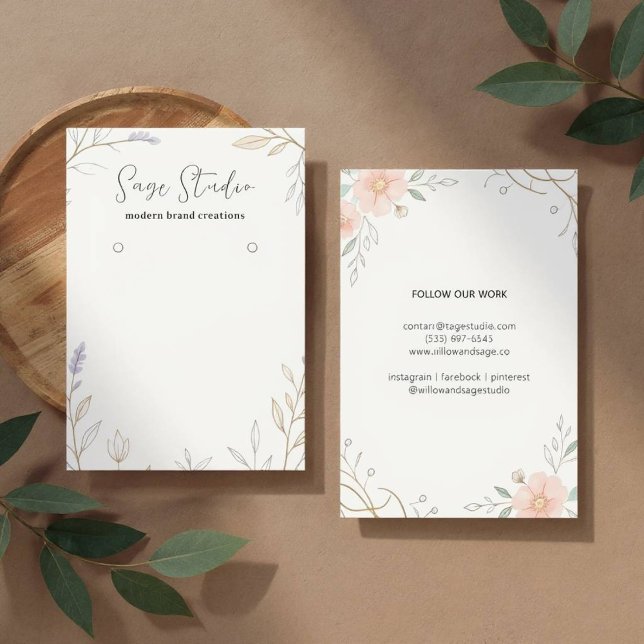 Joyería de exposición personalizada de la floració (Chic Floral Earring Stand)