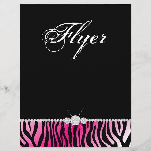 Joyería Flyer Hair Salon Zebra Hot Pink (Frente)