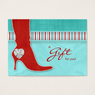 Joyería Regalo Card Spa Valentine's Heart Red Boot