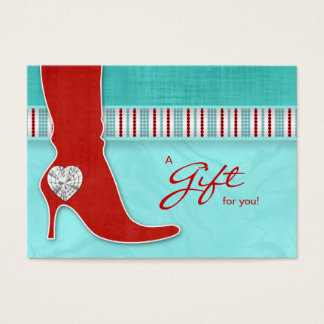 Joyería Regalo Card Spa Valentine's Heart Red Boot