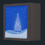 Joyero Blue White Merry Christmas Tree Stars Night Light<br><div class="desc"></div>